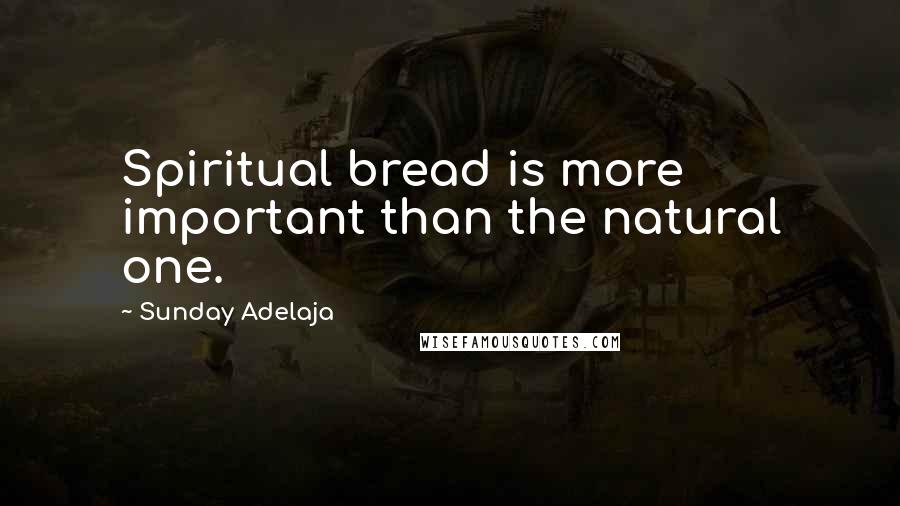 Sunday Adelaja Quotes: Spiritual bread is more important than the natural one.