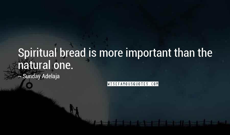 Sunday Adelaja Quotes: Spiritual bread is more important than the natural one.