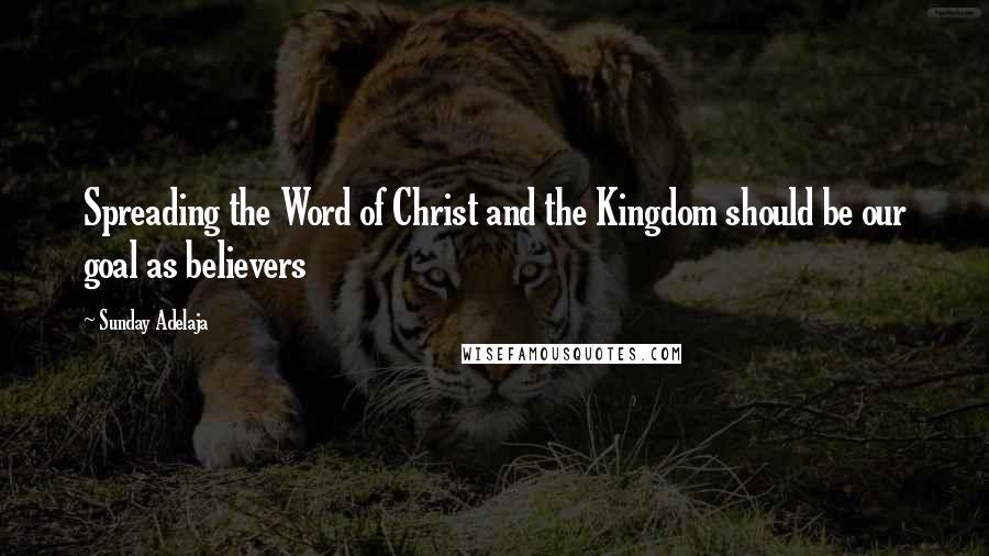 Sunday Adelaja Quotes: Spreading the Word of Christ and the Kingdom should be our goal as believers