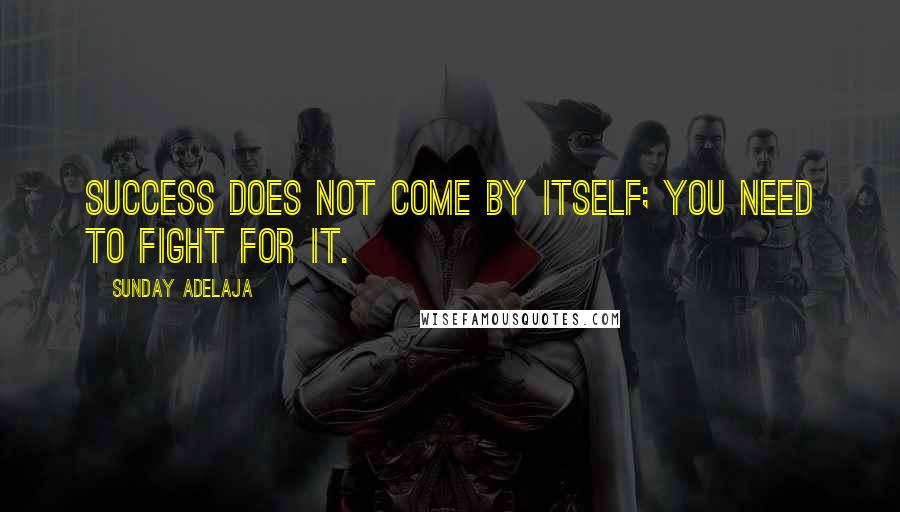 Sunday Adelaja Quotes: Success does not come by itself; you need to fight for it.