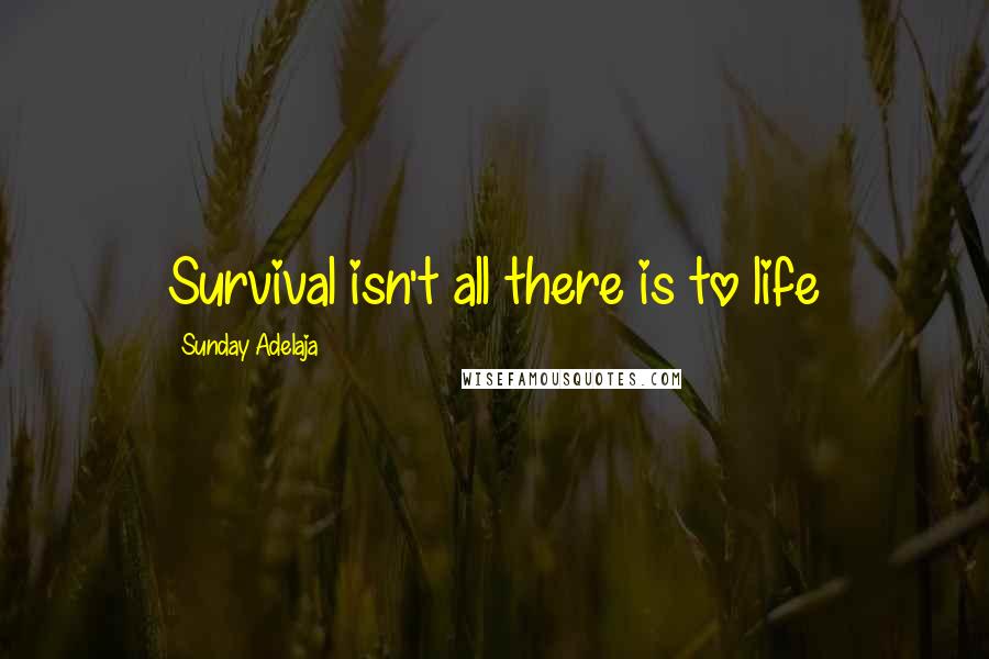 Sunday Adelaja Quotes: Survival isn't all there is to life