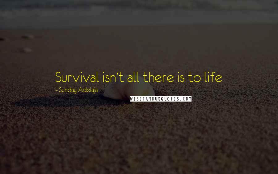 Sunday Adelaja Quotes: Survival isn't all there is to life