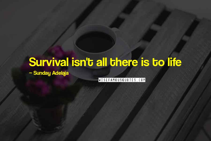 Sunday Adelaja Quotes: Survival isn't all there is to life