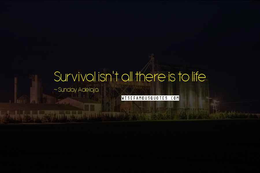 Sunday Adelaja Quotes: Survival isn't all there is to life