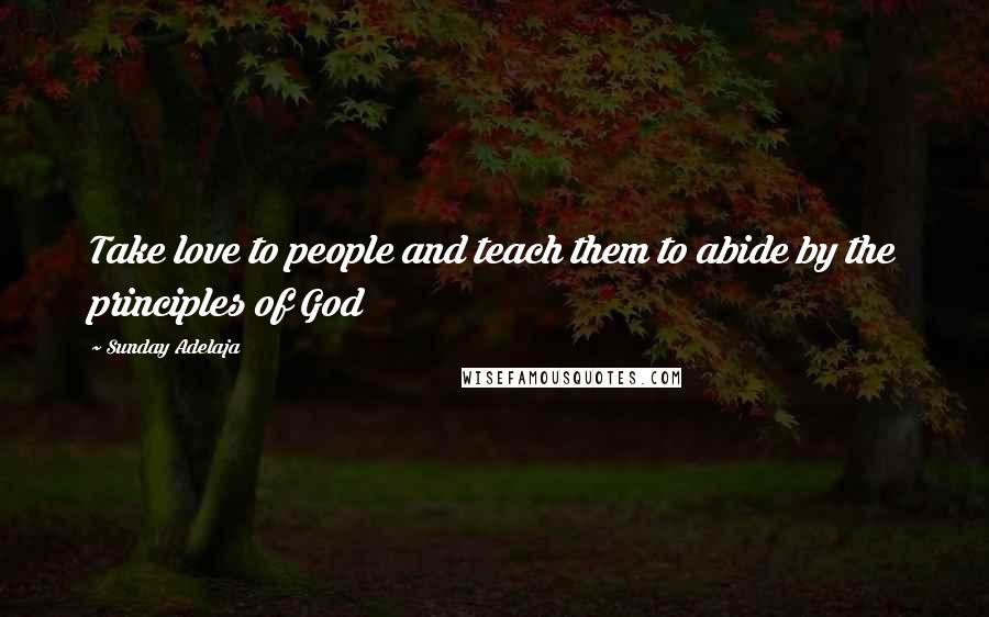 Sunday Adelaja Quotes: Take love to people and teach them to abide by the principles of God