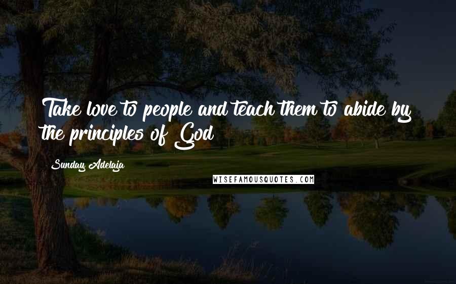 Sunday Adelaja Quotes: Take love to people and teach them to abide by the principles of God