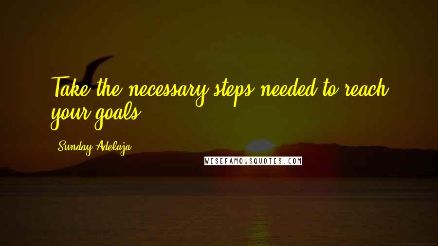 Sunday Adelaja Quotes: Take the necessary steps needed to reach your goals