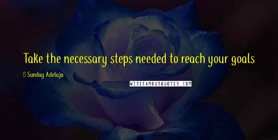 Sunday Adelaja Quotes: Take the necessary steps needed to reach your goals