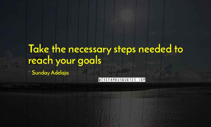 Sunday Adelaja Quotes: Take the necessary steps needed to reach your goals