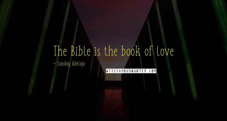 Sunday Adelaja Quotes: The Bible is the book of love