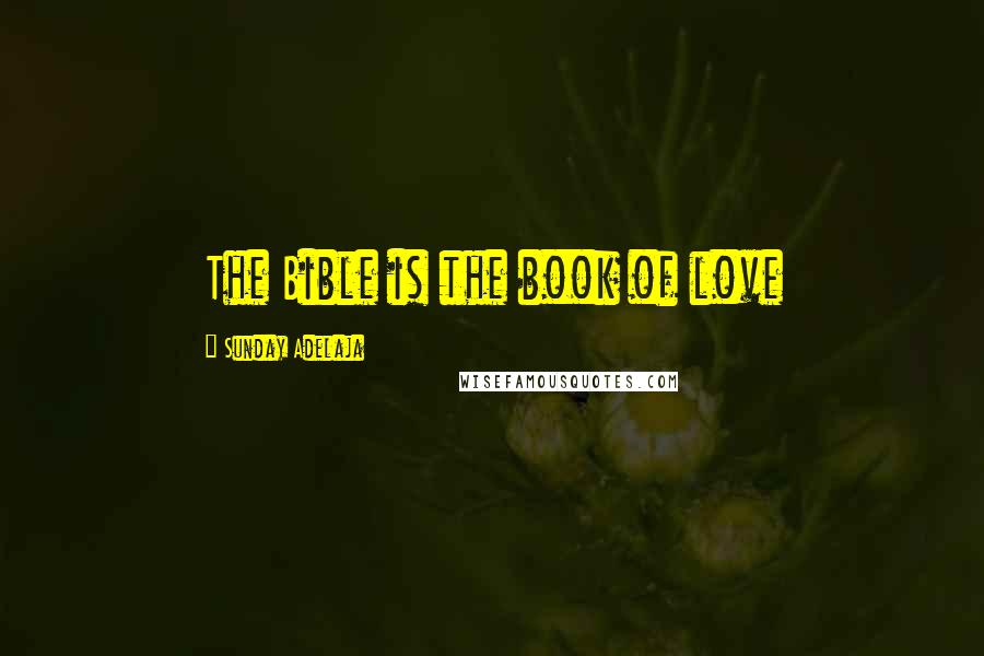 Sunday Adelaja Quotes: The Bible is the book of love