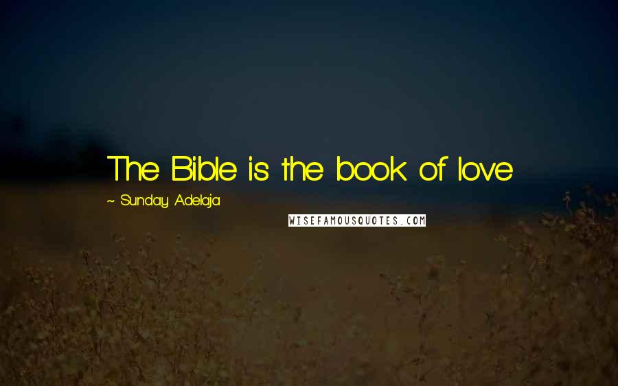 Sunday Adelaja Quotes: The Bible is the book of love