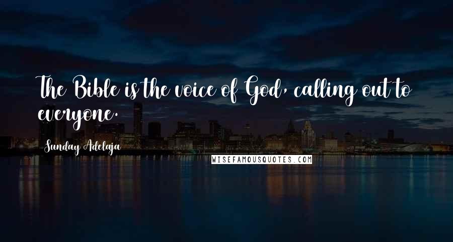 Sunday Adelaja Quotes: The Bible is the voice of God, calling out to everyone.