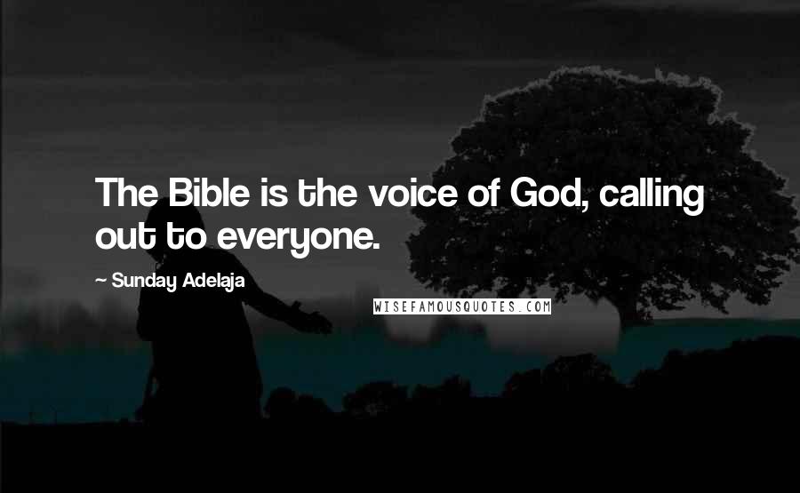 Sunday Adelaja Quotes: The Bible is the voice of God, calling out to everyone.