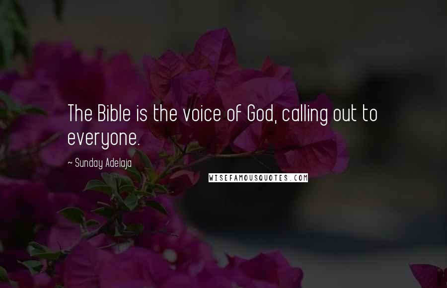 Sunday Adelaja Quotes: The Bible is the voice of God, calling out to everyone.
