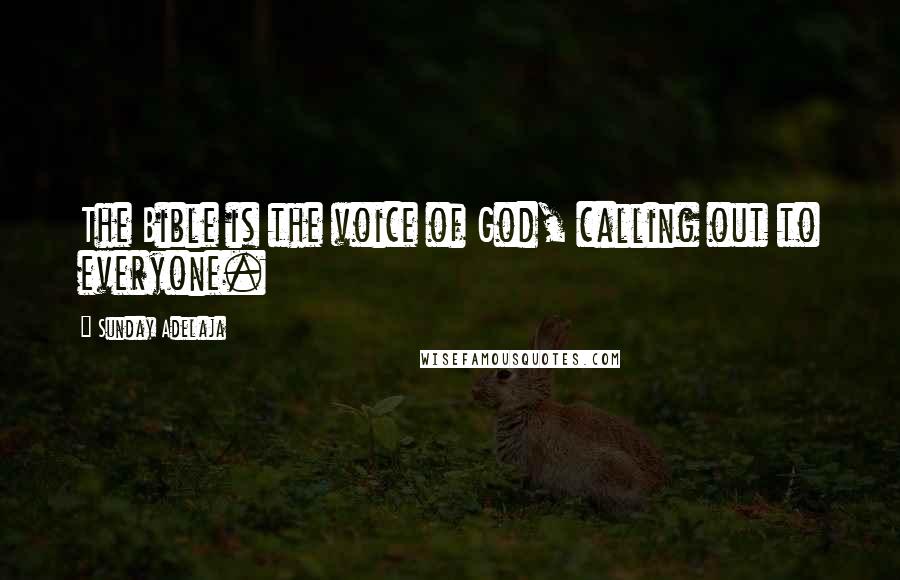 Sunday Adelaja Quotes: The Bible is the voice of God, calling out to everyone.