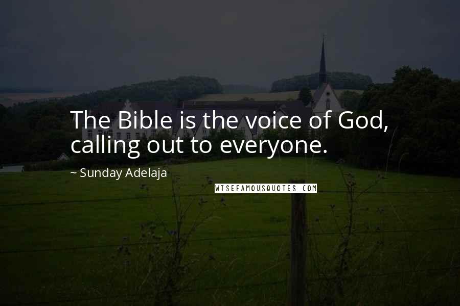 Sunday Adelaja Quotes: The Bible is the voice of God, calling out to everyone.