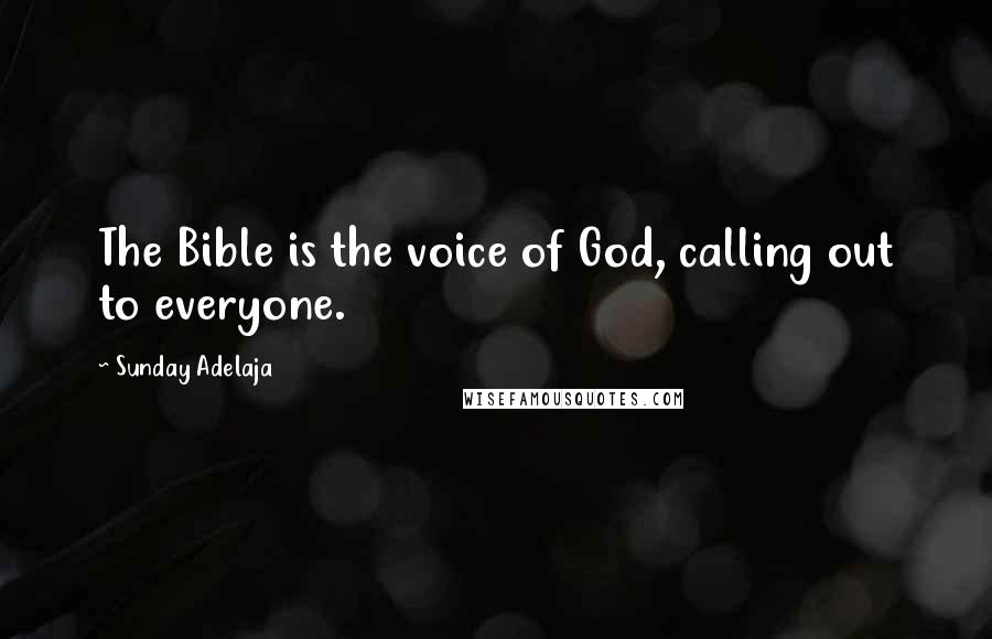 Sunday Adelaja Quotes: The Bible is the voice of God, calling out to everyone.