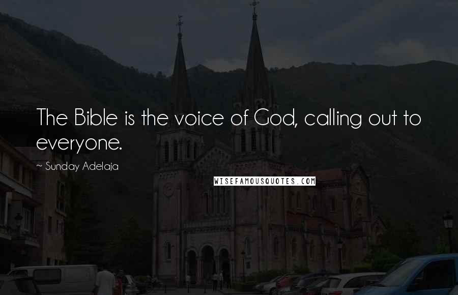 Sunday Adelaja Quotes: The Bible is the voice of God, calling out to everyone.