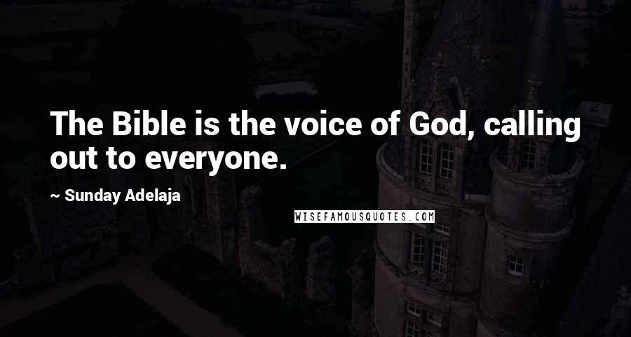 Sunday Adelaja Quotes: The Bible is the voice of God, calling out to everyone.
