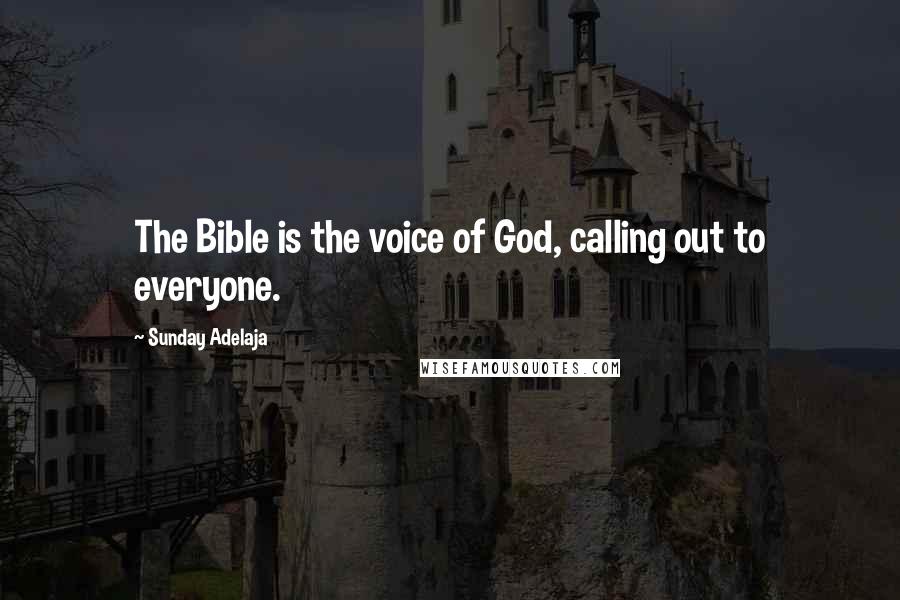 Sunday Adelaja Quotes: The Bible is the voice of God, calling out to everyone.