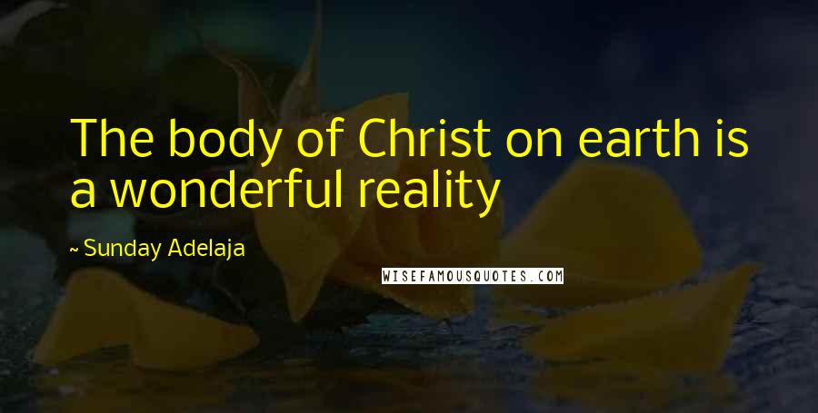 Sunday Adelaja Quotes: The body of Christ on earth is a wonderful reality