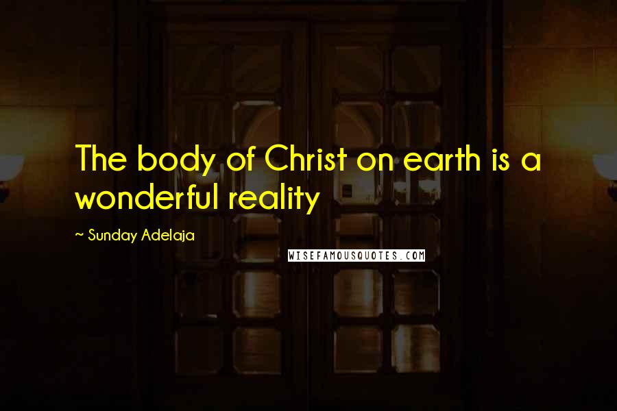 Sunday Adelaja Quotes: The body of Christ on earth is a wonderful reality