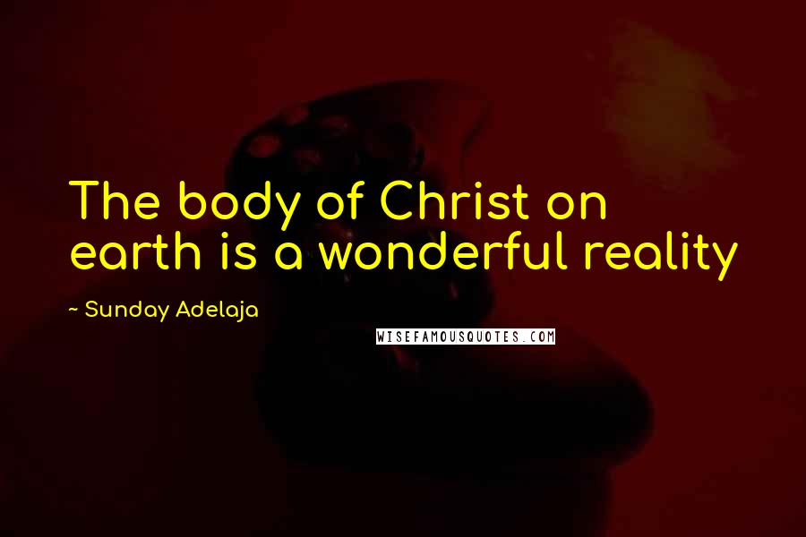 Sunday Adelaja Quotes: The body of Christ on earth is a wonderful reality