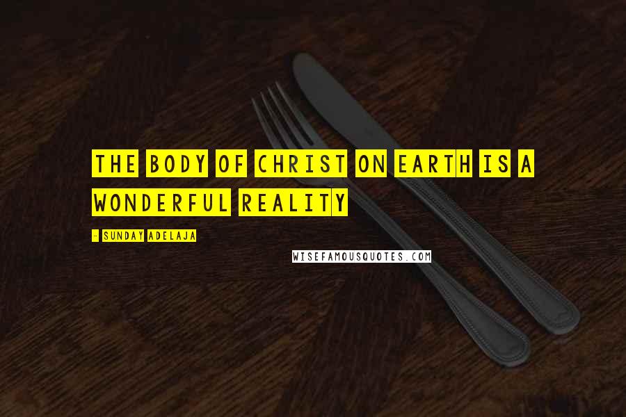 Sunday Adelaja Quotes: The body of Christ on earth is a wonderful reality