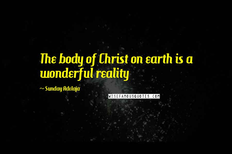 Sunday Adelaja Quotes: The body of Christ on earth is a wonderful reality