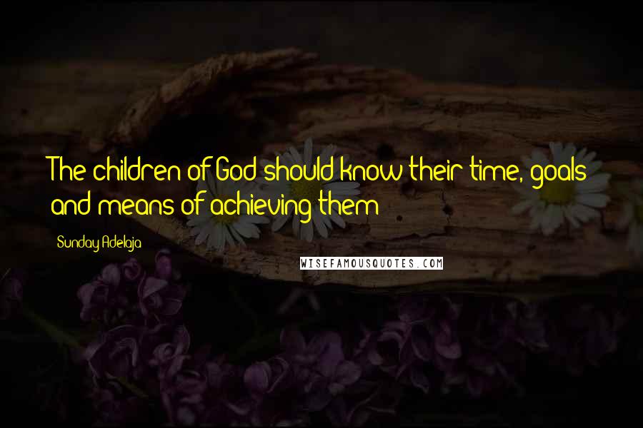 Sunday Adelaja Quotes: The children of God should know their time, goals and means of achieving them