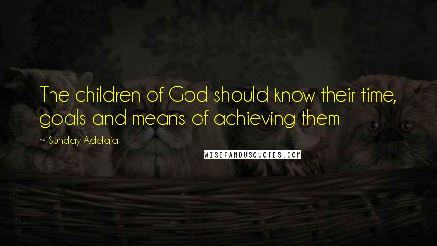 Sunday Adelaja Quotes: The children of God should know their time, goals and means of achieving them