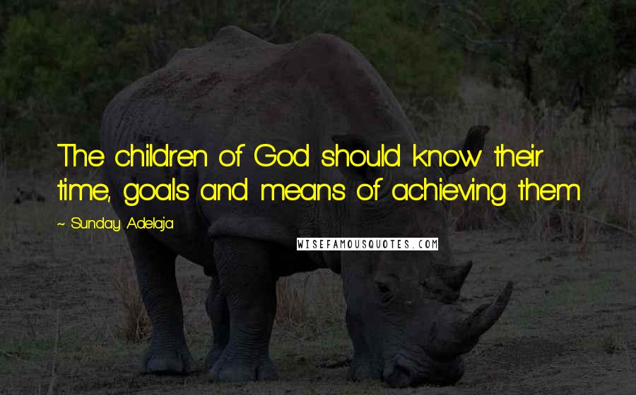 Sunday Adelaja Quotes: The children of God should know their time, goals and means of achieving them