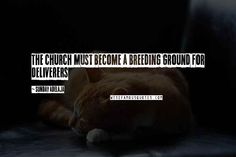 Sunday Adelaja Quotes: The church must become a breeding ground for deliverers