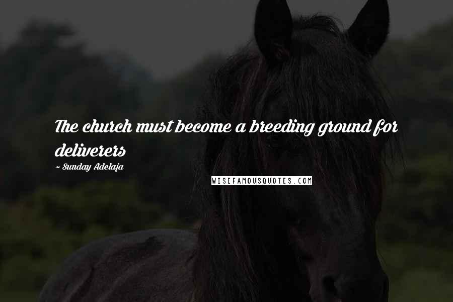 Sunday Adelaja Quotes: The church must become a breeding ground for deliverers