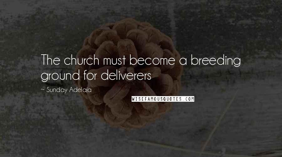 Sunday Adelaja Quotes: The church must become a breeding ground for deliverers