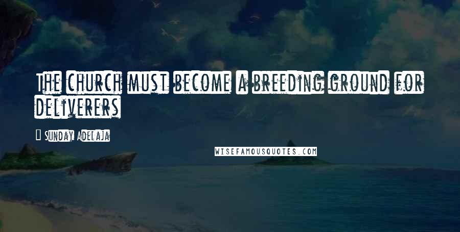 Sunday Adelaja Quotes: The church must become a breeding ground for deliverers