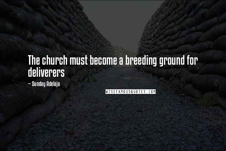 Sunday Adelaja Quotes: The church must become a breeding ground for deliverers