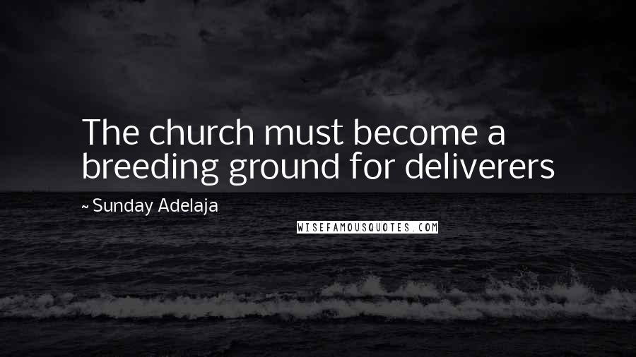 Sunday Adelaja Quotes: The church must become a breeding ground for deliverers