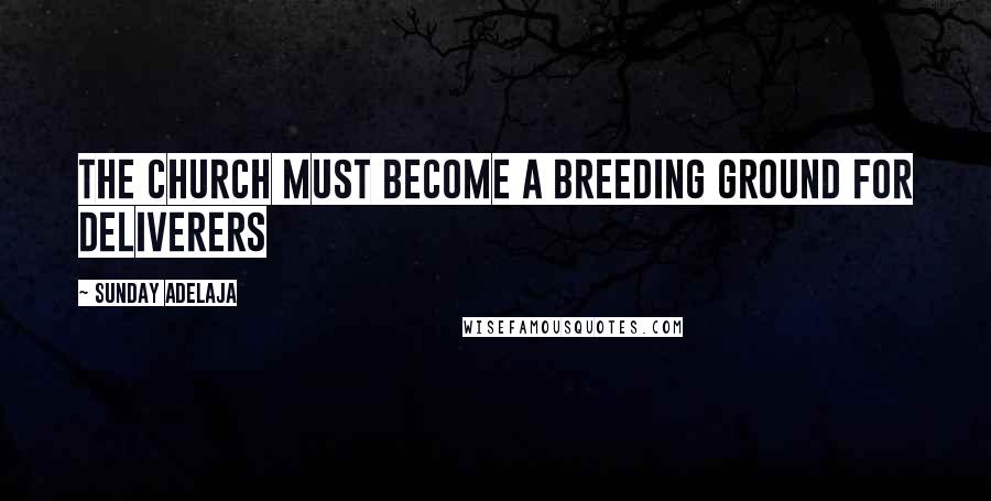 Sunday Adelaja Quotes: The church must become a breeding ground for deliverers