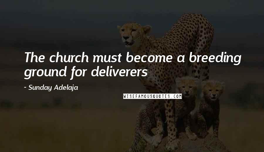 Sunday Adelaja Quotes: The church must become a breeding ground for deliverers