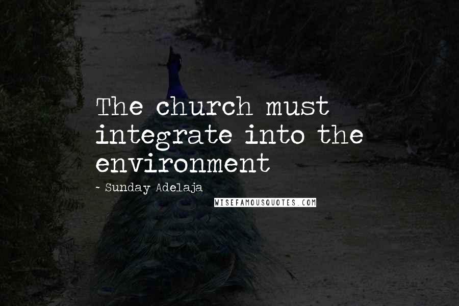 Sunday Adelaja Quotes: The church must integrate into the environment