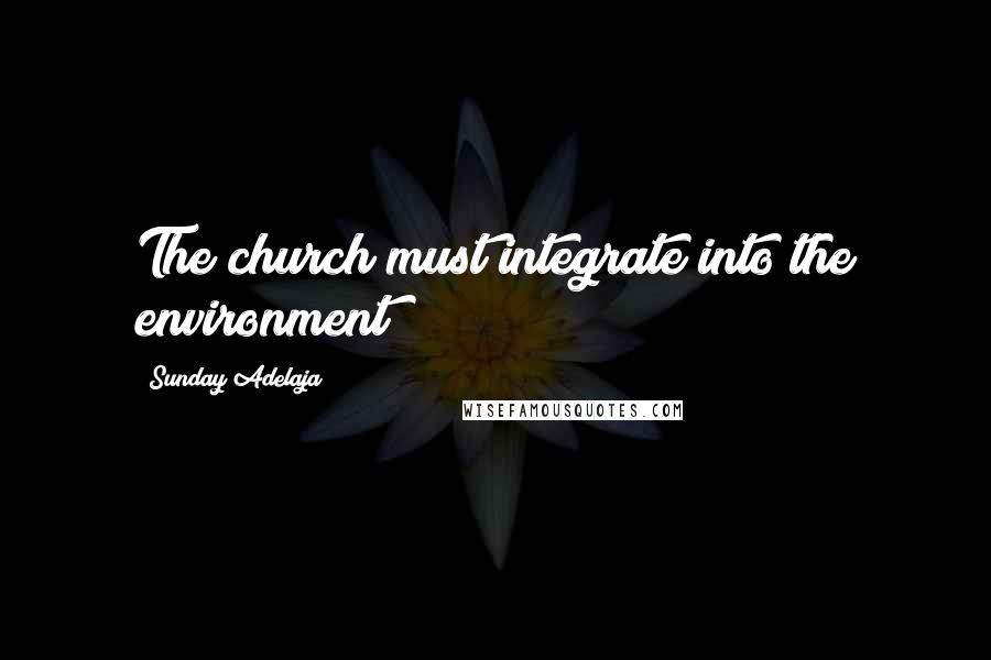 Sunday Adelaja Quotes: The church must integrate into the environment