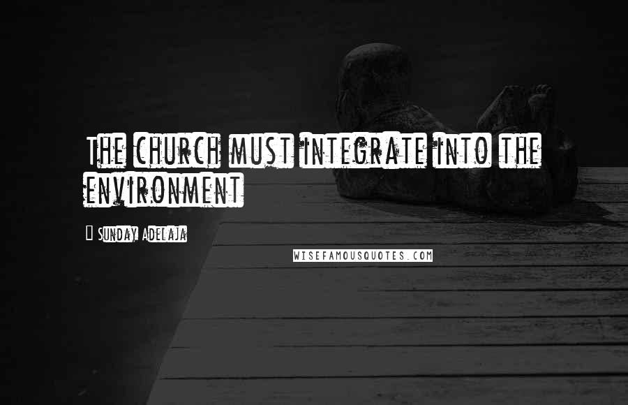 Sunday Adelaja Quotes: The church must integrate into the environment