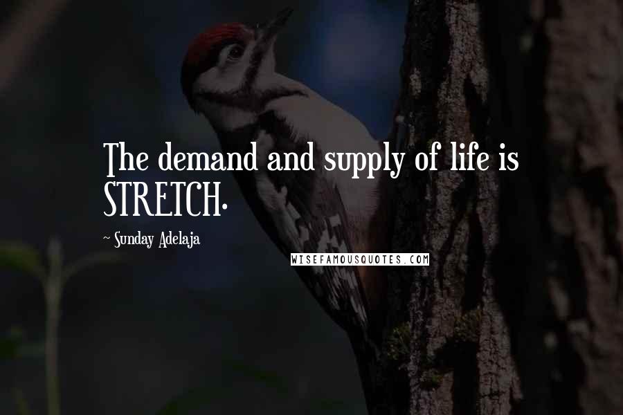 Sunday Adelaja Quotes: The demand and supply of life is STRETCH.