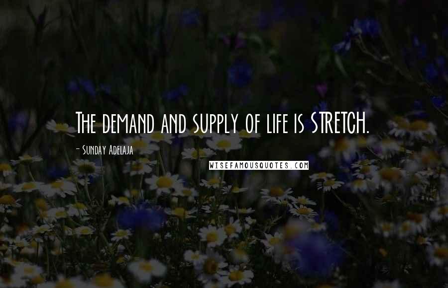 Sunday Adelaja Quotes: The demand and supply of life is STRETCH.