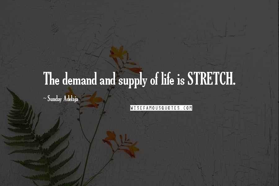 Sunday Adelaja Quotes: The demand and supply of life is STRETCH.