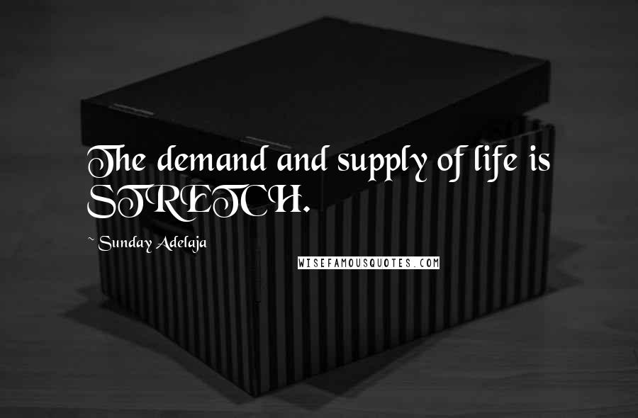 Sunday Adelaja Quotes: The demand and supply of life is STRETCH.