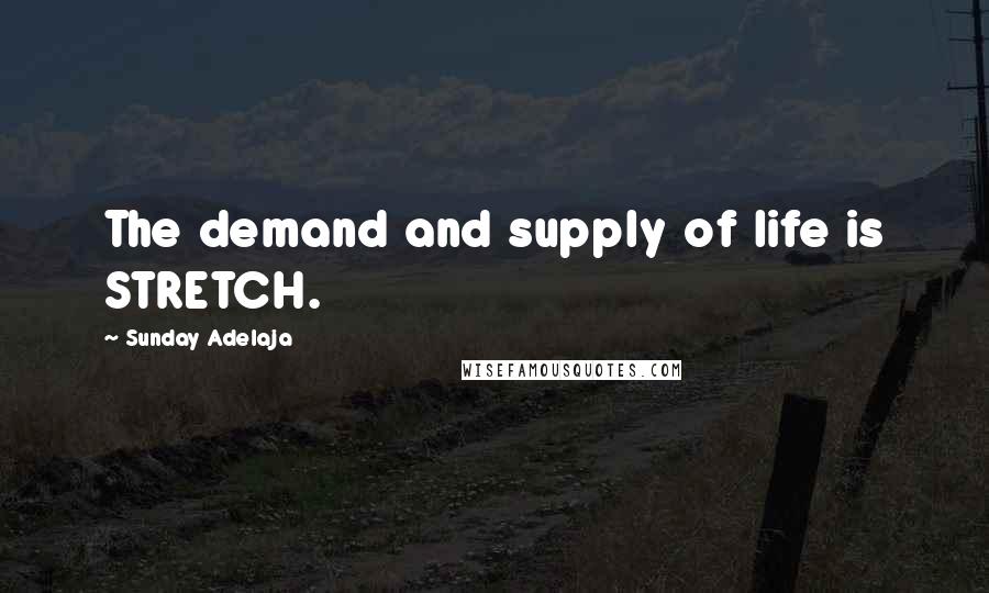 Sunday Adelaja Quotes: The demand and supply of life is STRETCH.