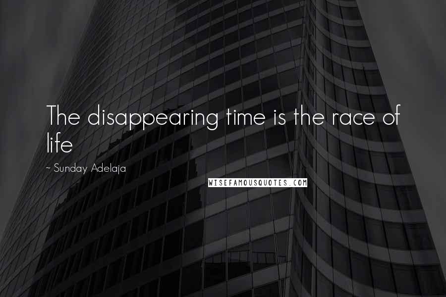 Sunday Adelaja Quotes: The disappearing time is the race of life